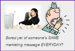 Marketing via NON boring messages Universal Resource Queen